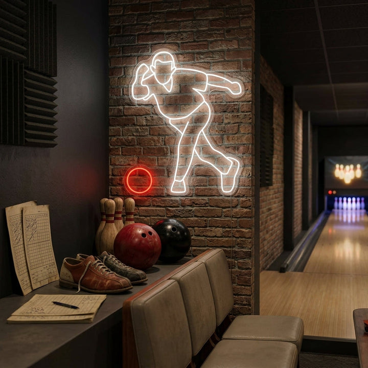 "Heittäminen Bowling" Neonkyltti