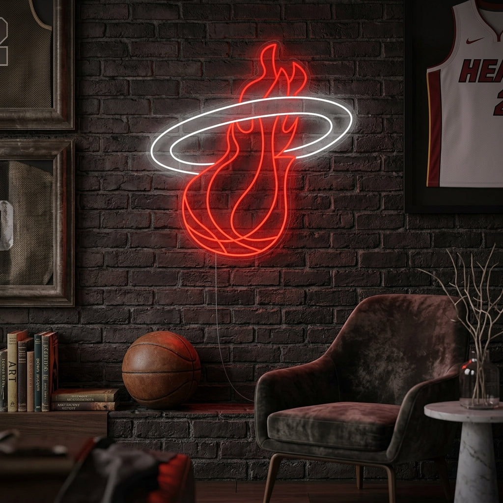 "Miami koripallojoukkueen logo " Neonkyltti