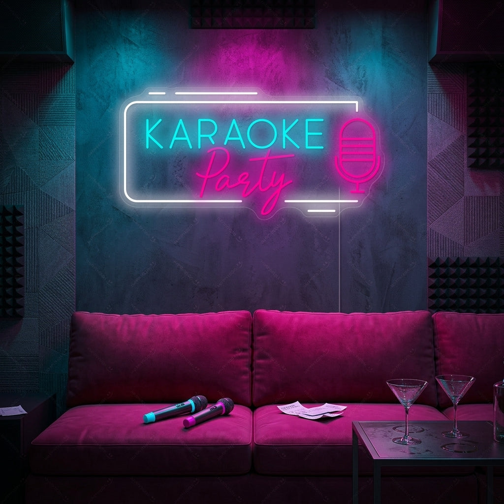 "Karaoke Party" Neonkyltti