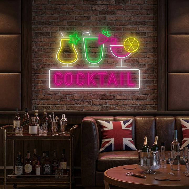 "Cocktail" Neonkyltti