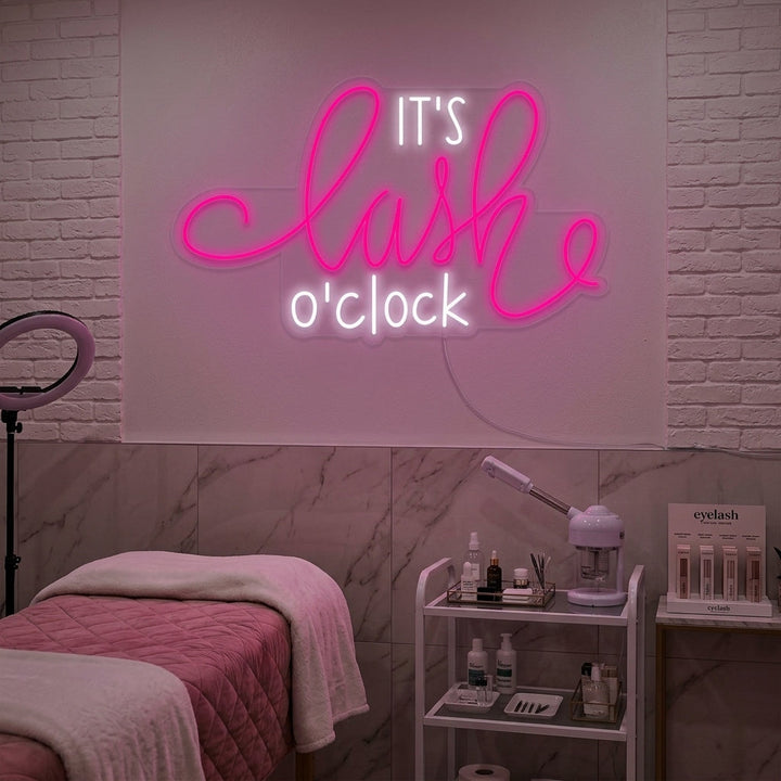 "Its Lashes Oclock" Neonkyltti