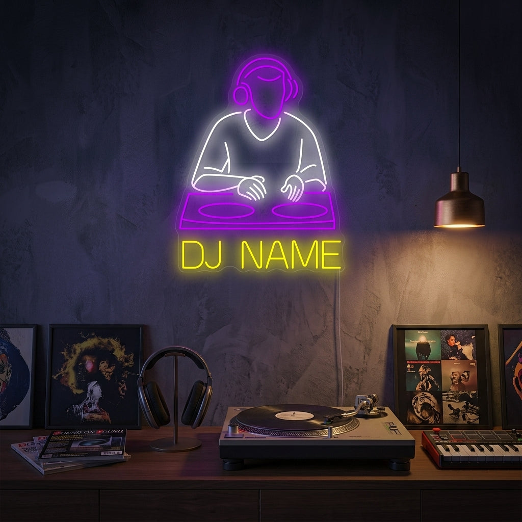 "Custom Dj Logo" Neonkyltti