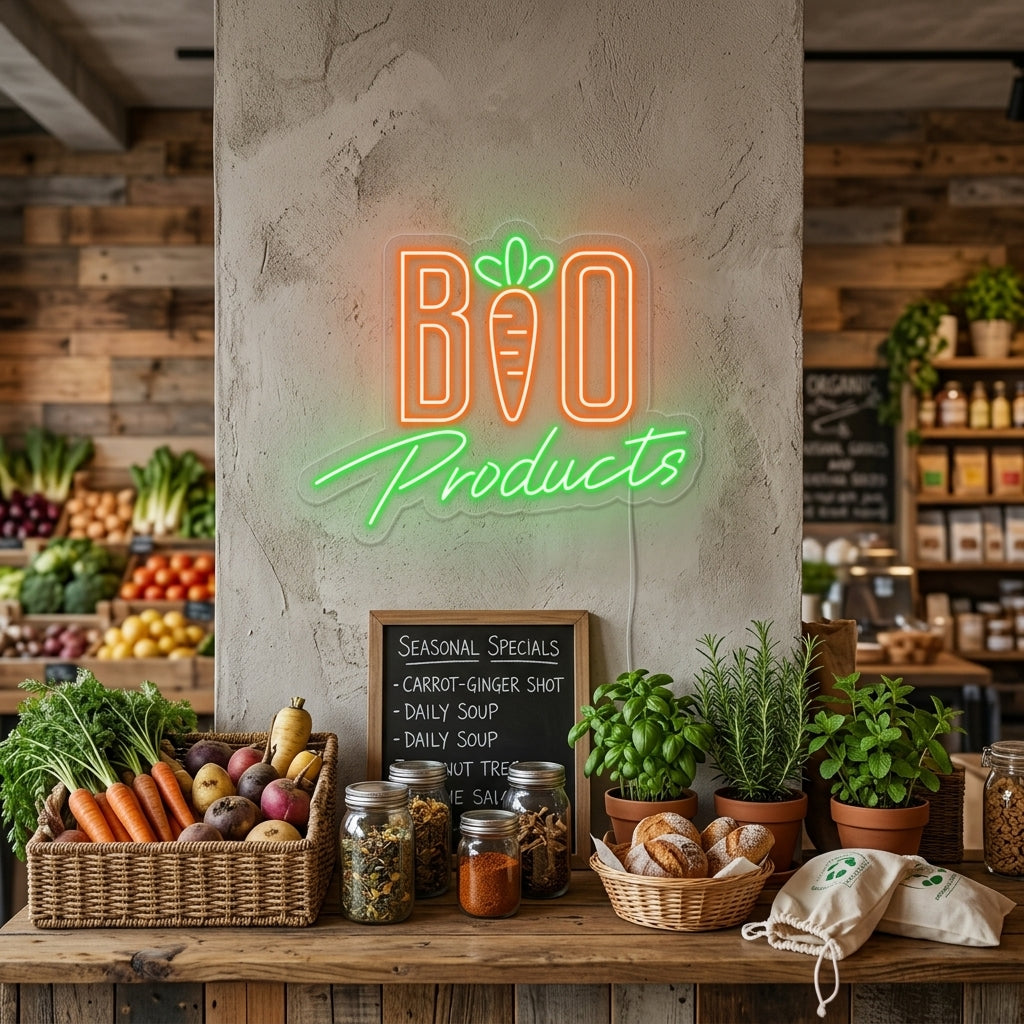 "Bio Products" Neonkyltti