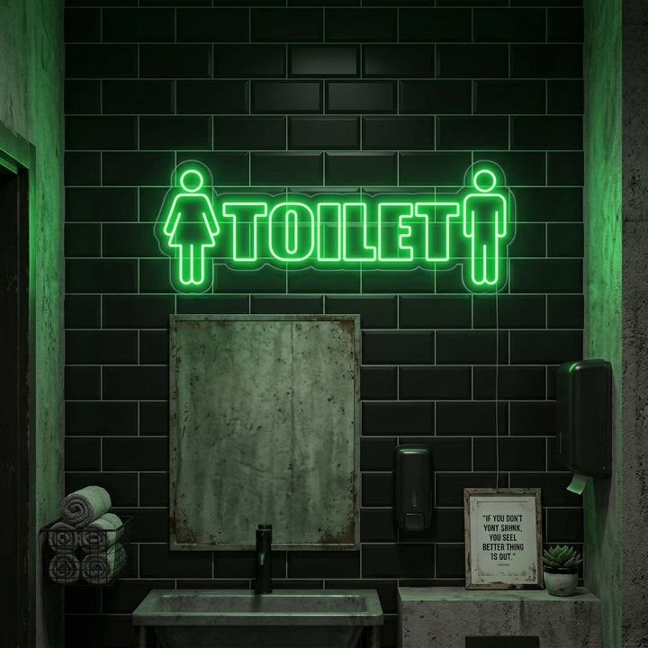 "Toilet, Mies, nainen" Neonkyltti