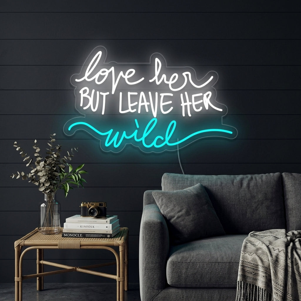 "Love Her But Leave Her Wild" Neonkyltti