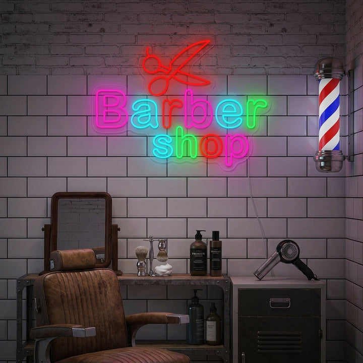 "Barber Shop" Neonkyltti