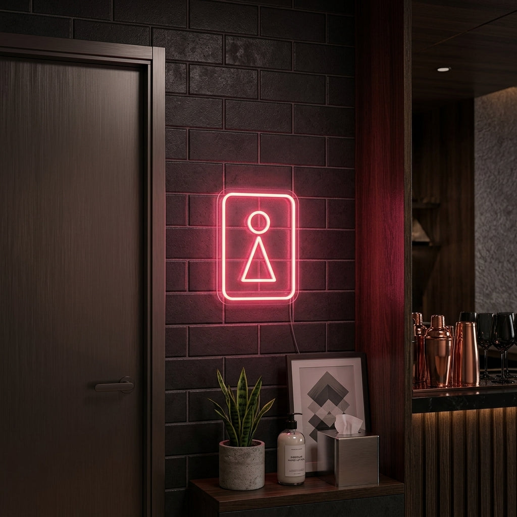 "WC Nainen Symboli" Neonkyltti
