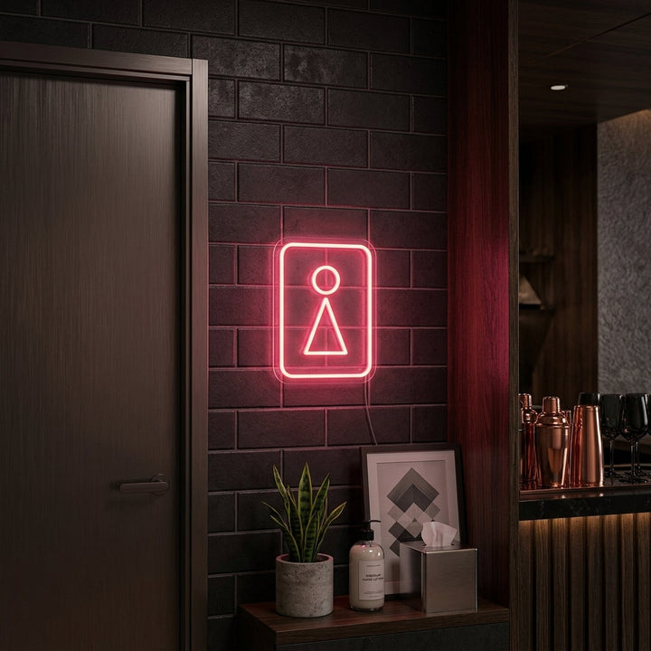"WC Nainen Symboli" Neonkyltti