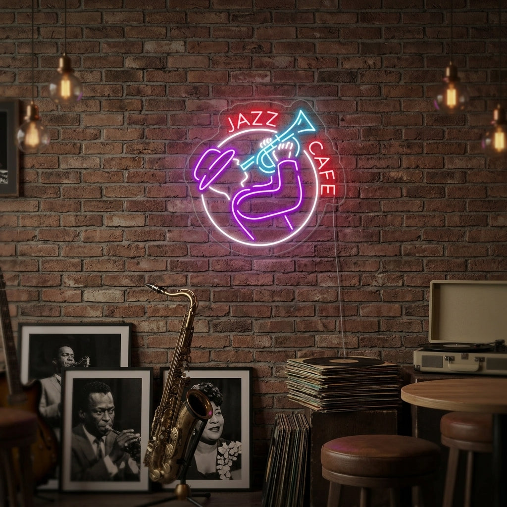 "Jazz Cafe" Neonkyltti
