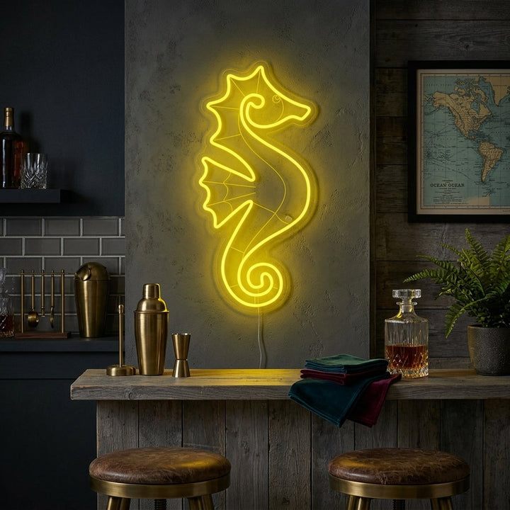 "Merihevonen" Neonkyltti