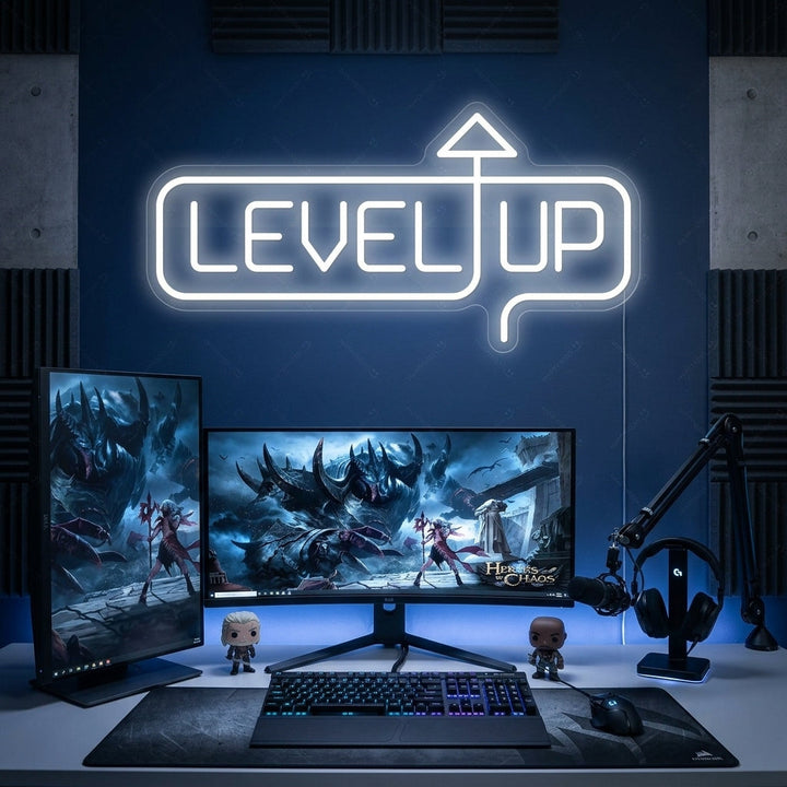 "Level Up" Neonkyltti