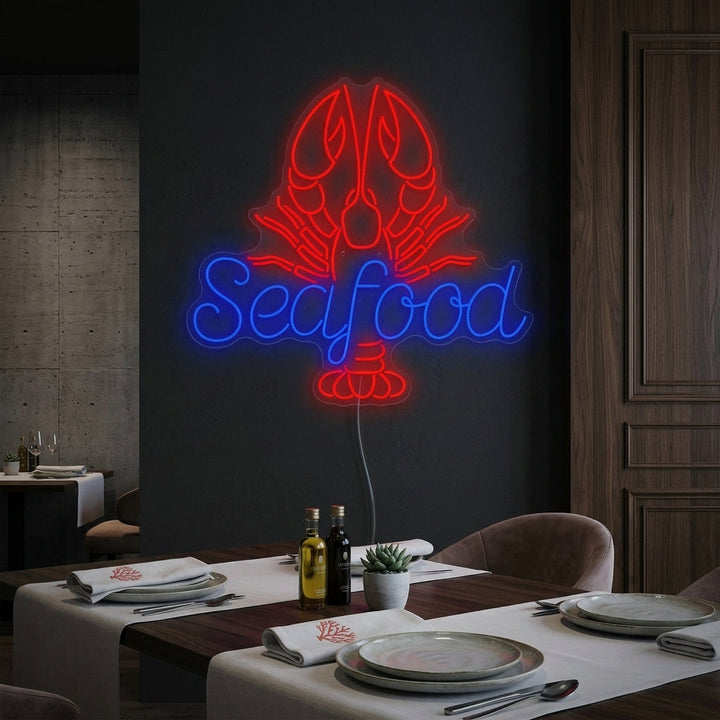 "Seafood" Neonkyltti
