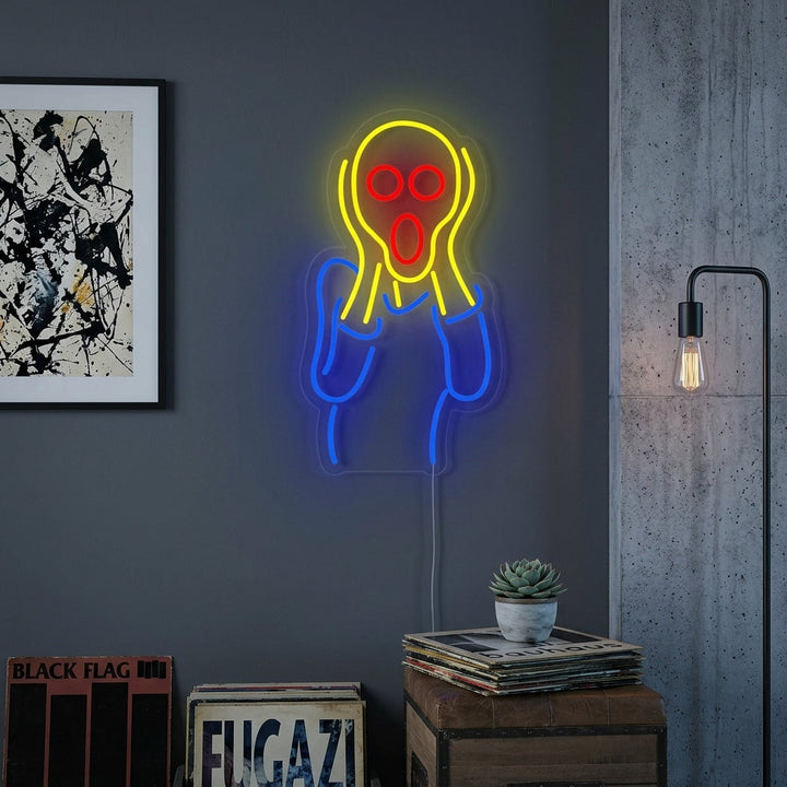 "Huuto Edvard Munch" Neonkyltti