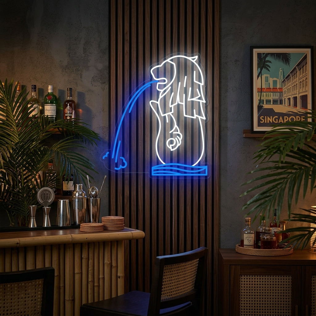 "Singapore Merlion" Neonkyltti
