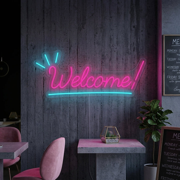 "Welcome" Neonkyltti