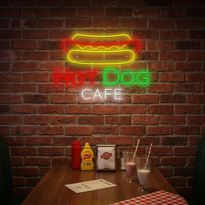 "Hotdog Cafe" Neonkyltti