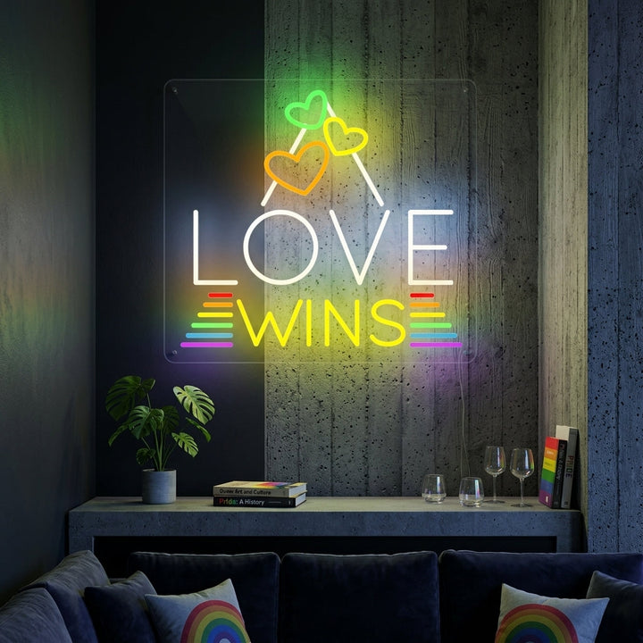 "LGBT Love Wins" Neonkyltti
