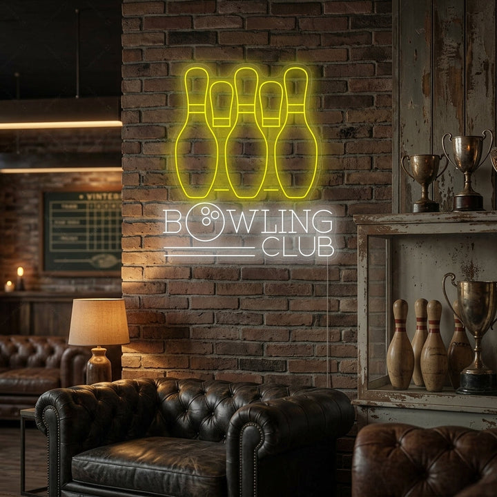 "Bowling Club" Neonkyltti