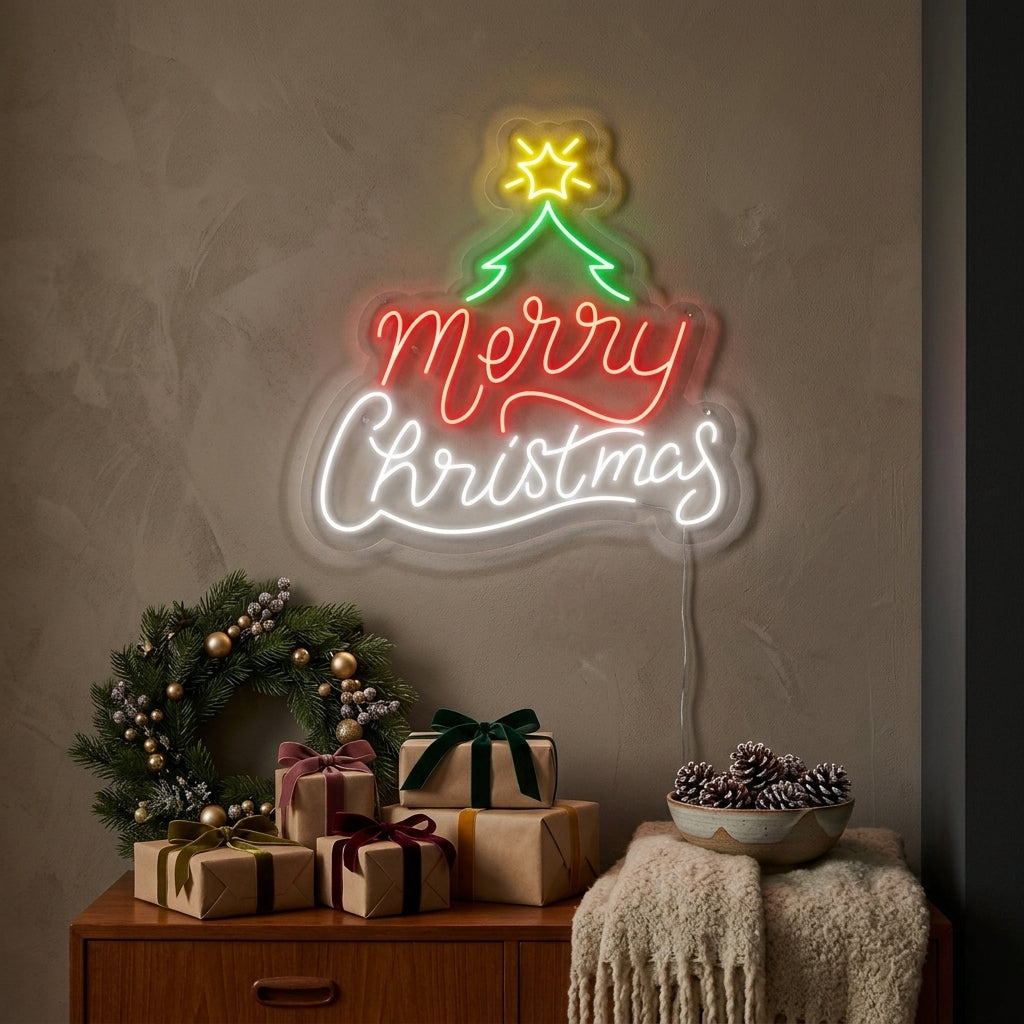 "Merry Christmas" Neonkyltti