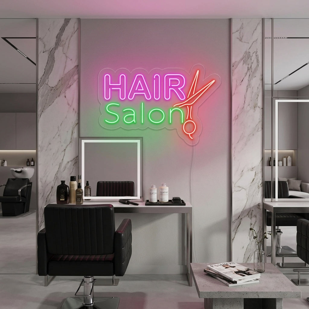 "Hair Salon" Neonkyltti