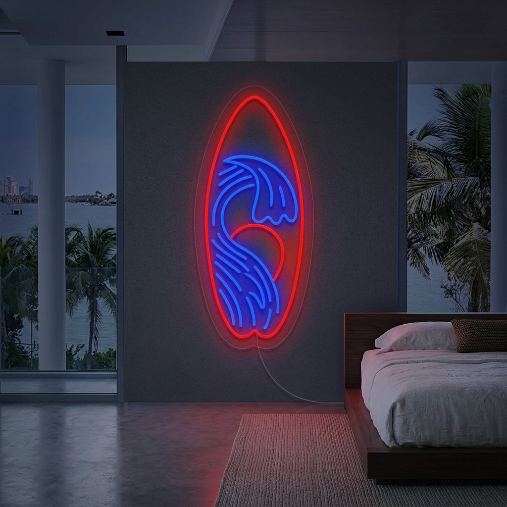 "Surf-Lautailuvarusteet" Neonkyltti