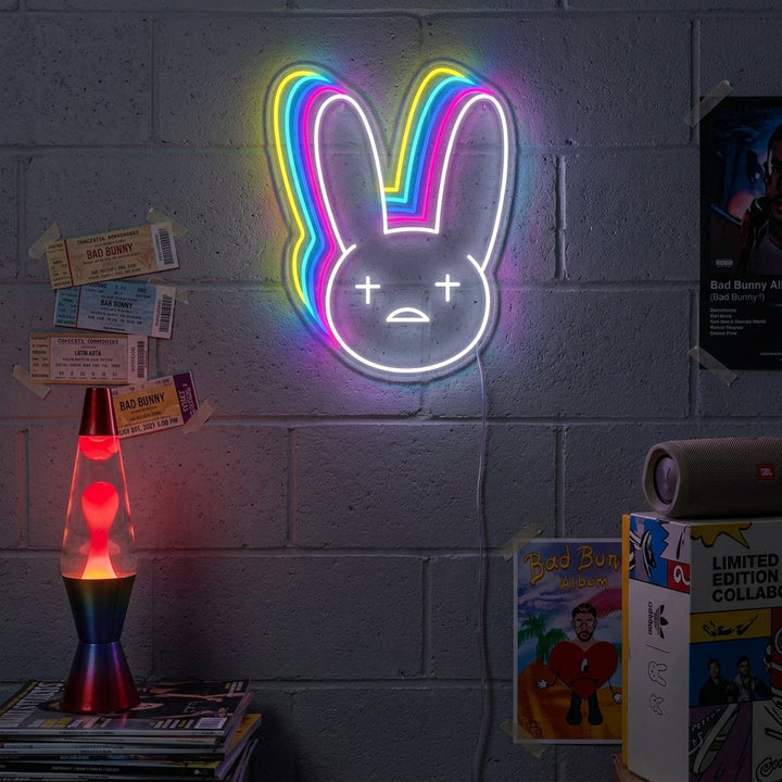 "Bad Bunny Laulaja Ja Rap-Artisti" Neonkyltti