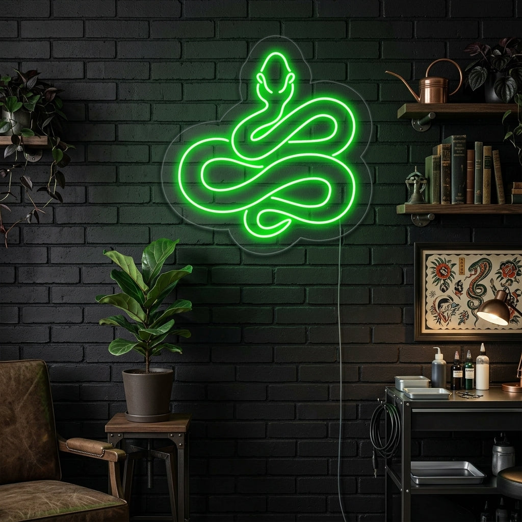 "Käärme" Neonkyltti