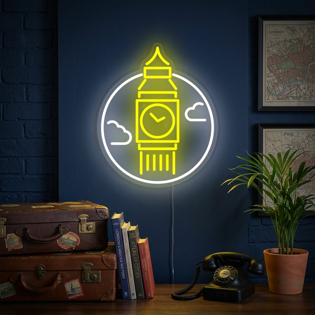 "Lontoon Big Ben" Neonkyltti