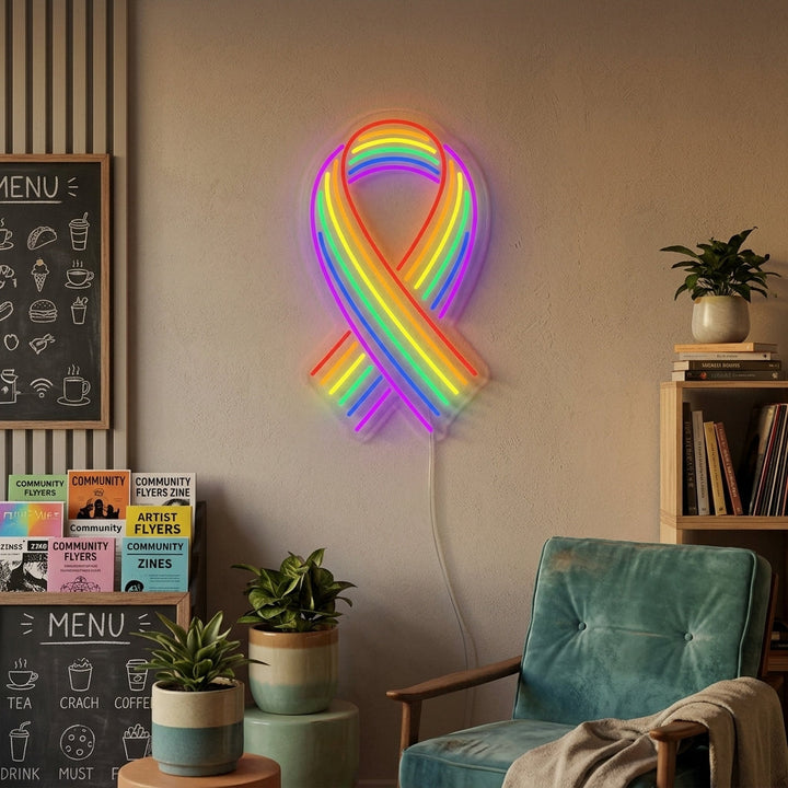 "Sateenkaarilippu Lgbt-Ylpeys Ainutlaatuinen, Nauha" Neonkyltti