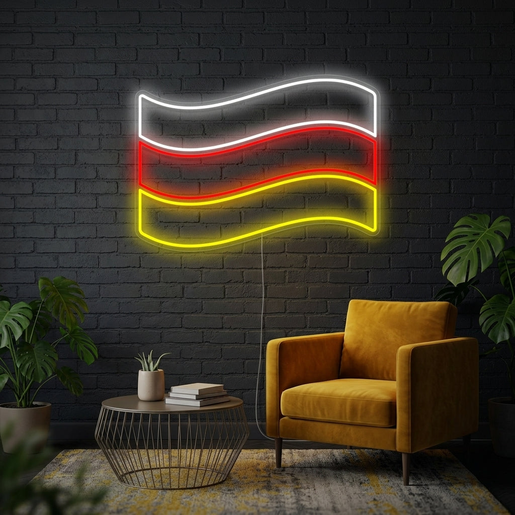 "Saksa Lippu" Neonkyltti