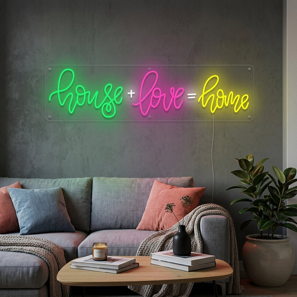 "House Love Home" Neonkyltti