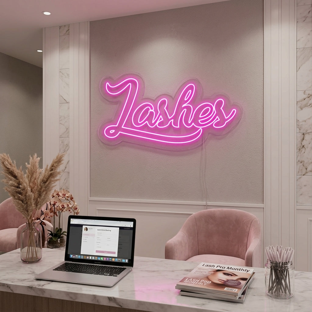 "Lashes" Neonkyltti