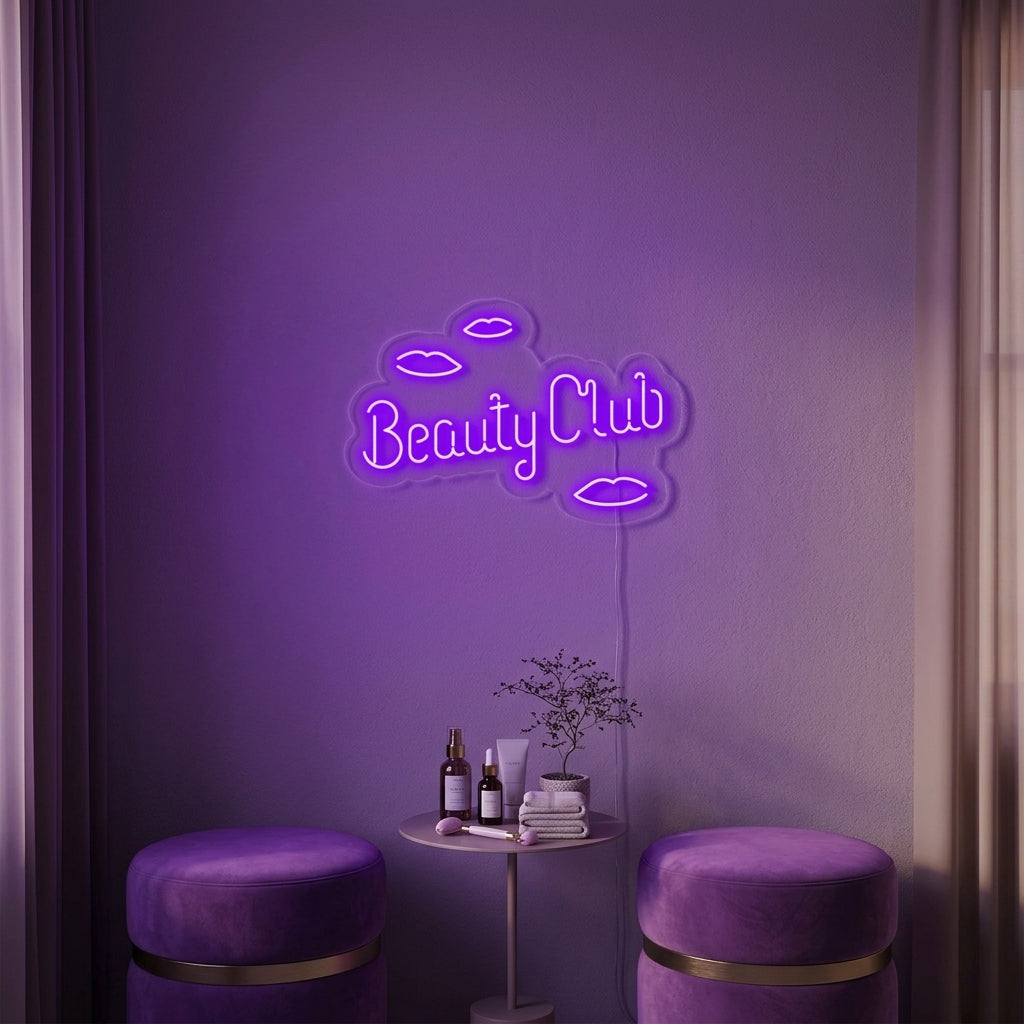"Beauty Club" Neonkyltti