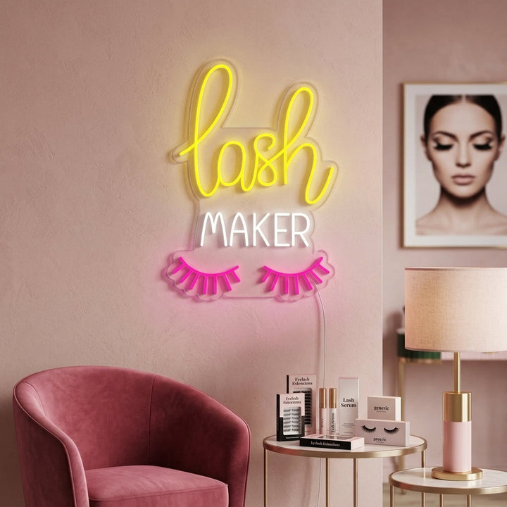 "Lash Maker" Neonkyltti