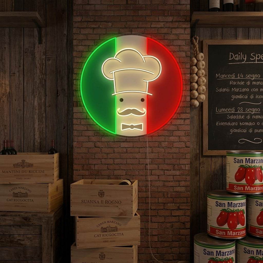 "Chef italialainen ravintola logo" Neonkyltti