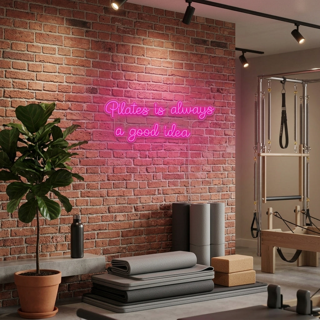 "Pilates is Always a Good Idea" Neonkyltti