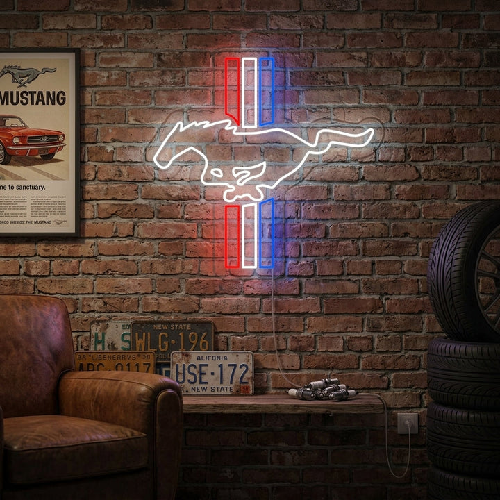 "Ford Mustang -embleemi" Neonkyltti