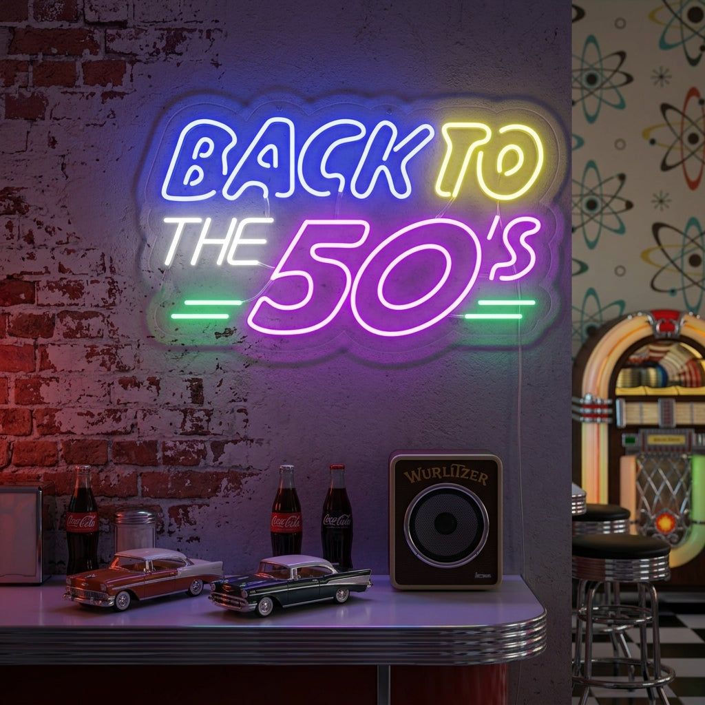 "Back To The 50s" Neonkyltti