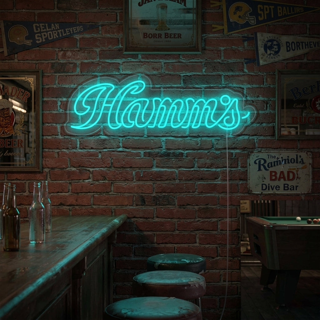 "Hamms Olutbaari" Neonkyltti
