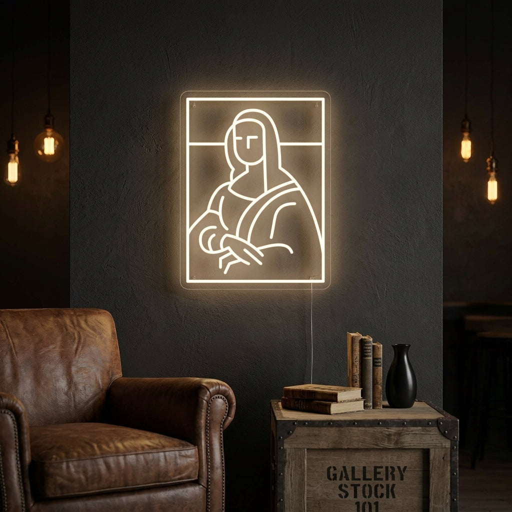 "Da Vinci Mona Lisa" Neonkyltti