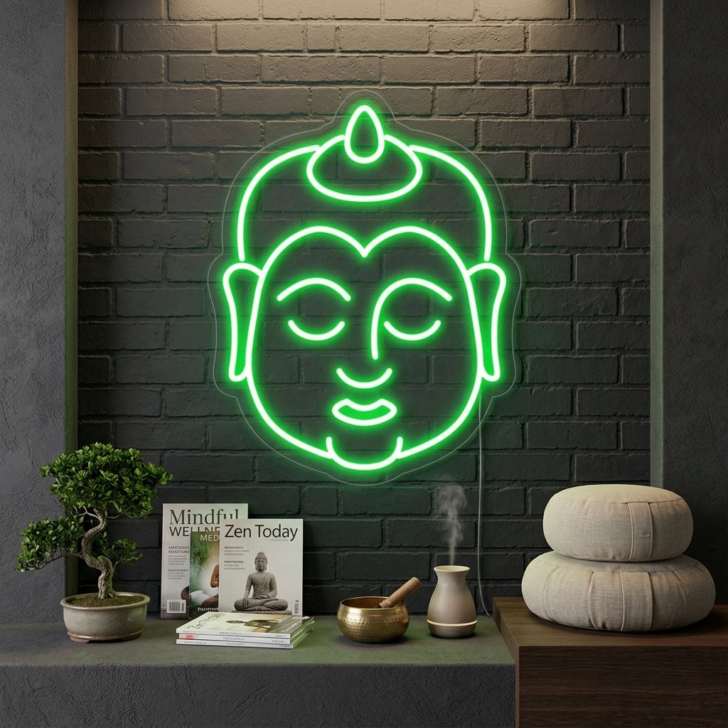 "Buddha" Neonkyltti