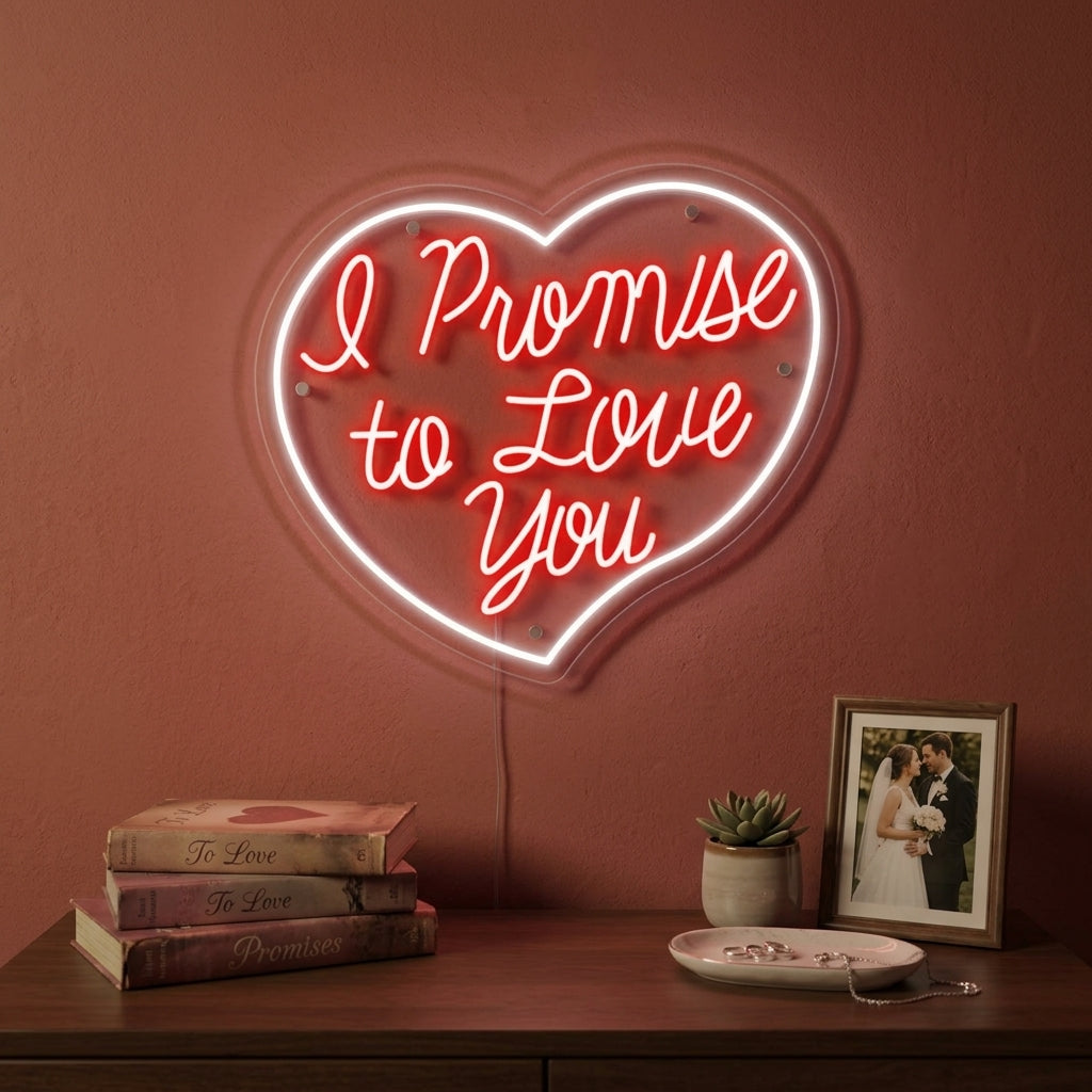 "I Promise To Love You" Neonkyltti