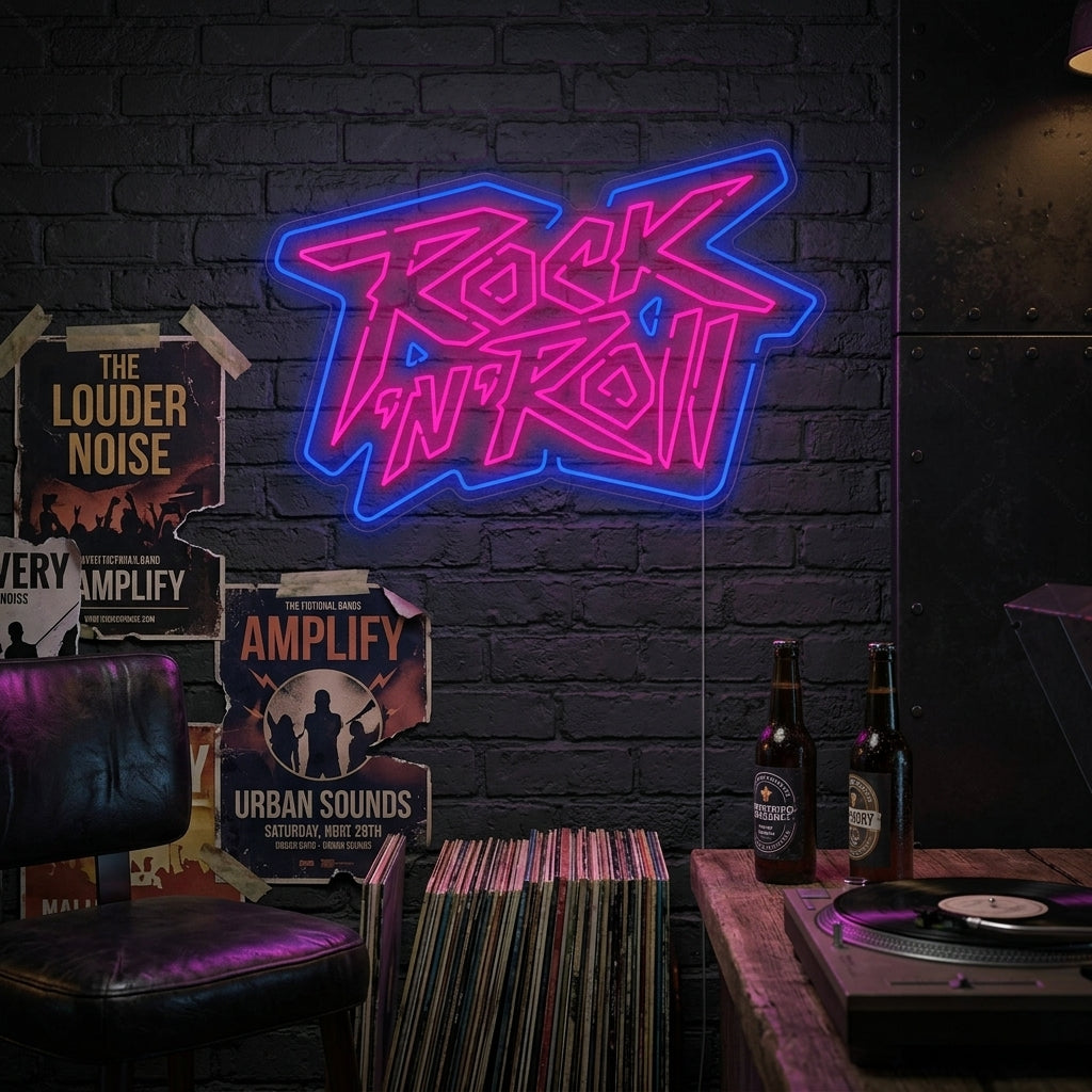 "Rock 'n Roll" Neonkyltti