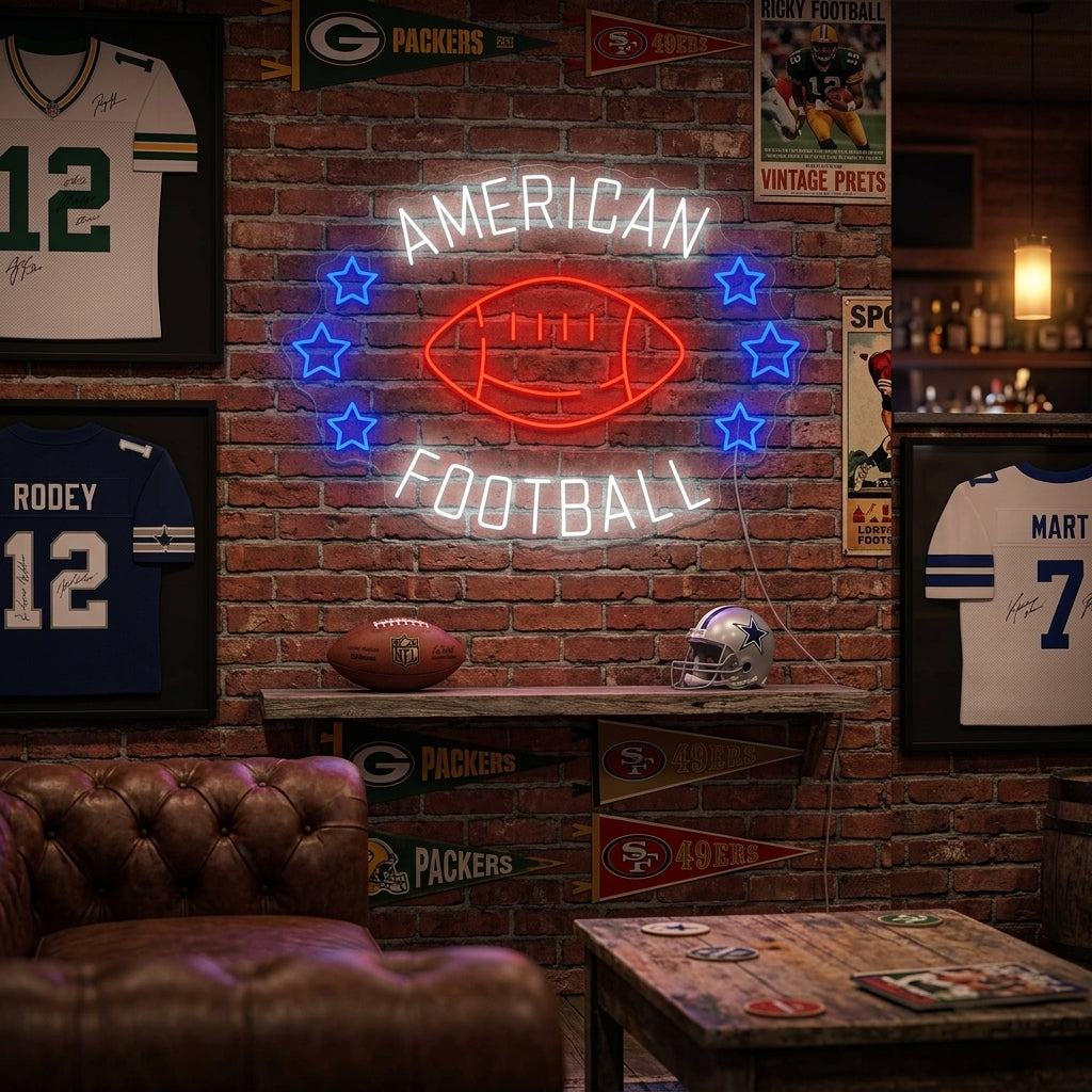 "American Football" Neonkyltti