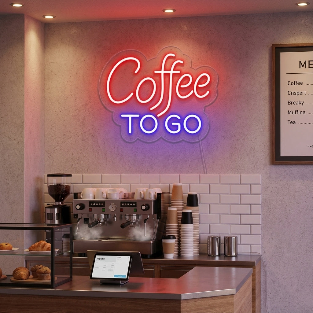"Coffee To Go" Neonkyltti