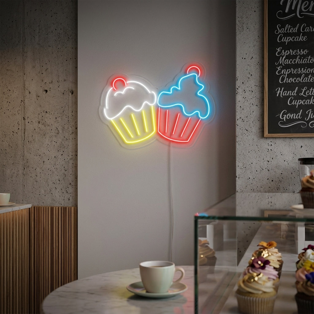 "Cupcakes" Neonkyltti
