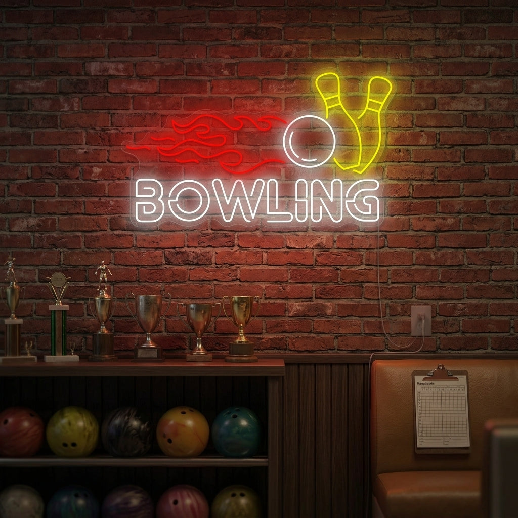 "Bowling" Neonkyltti