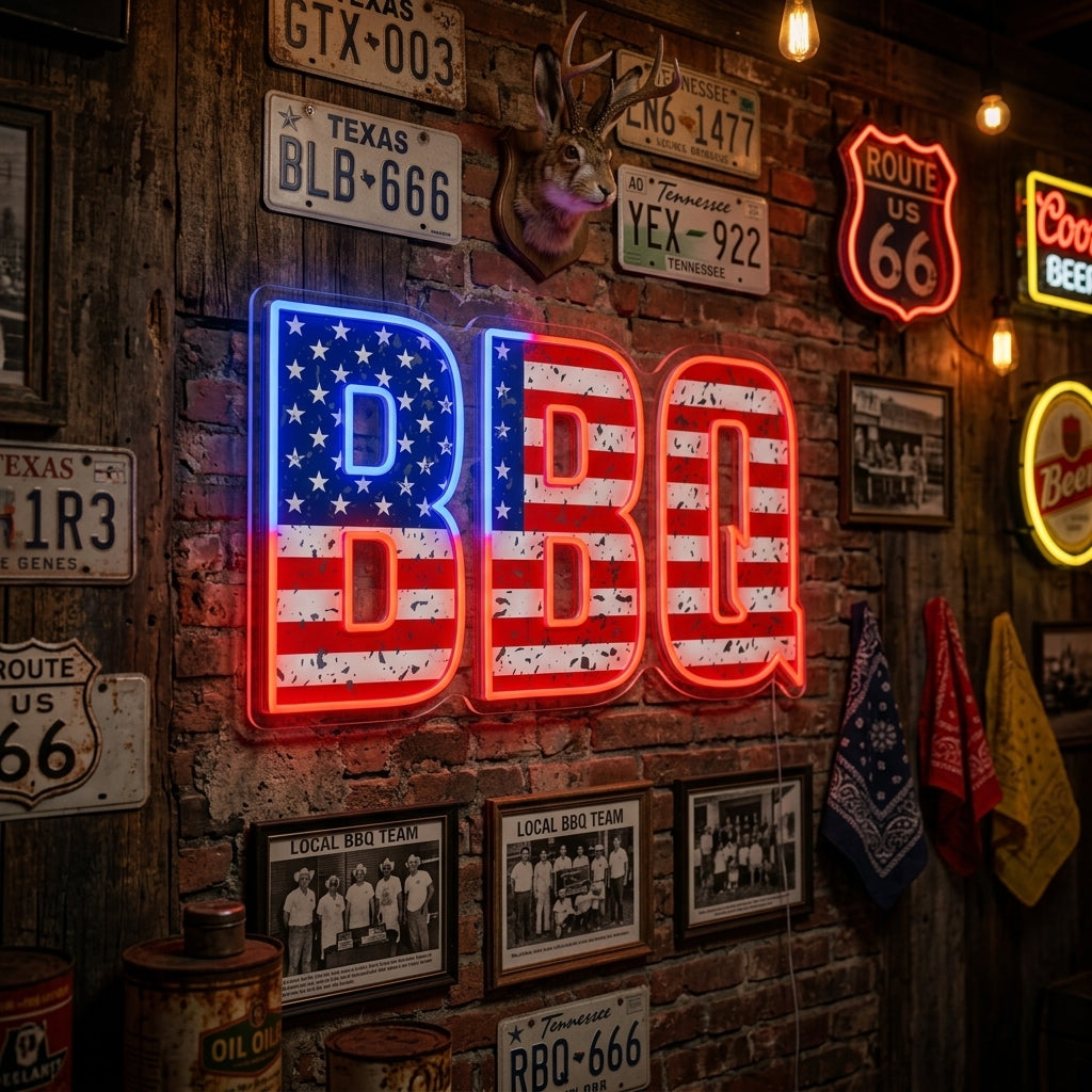 "BBQ" Neonkyltti