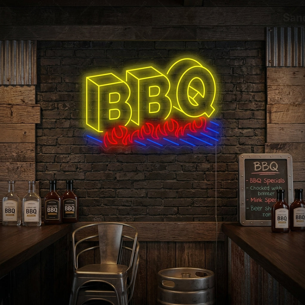 "BBQ logo" Neonkyltti