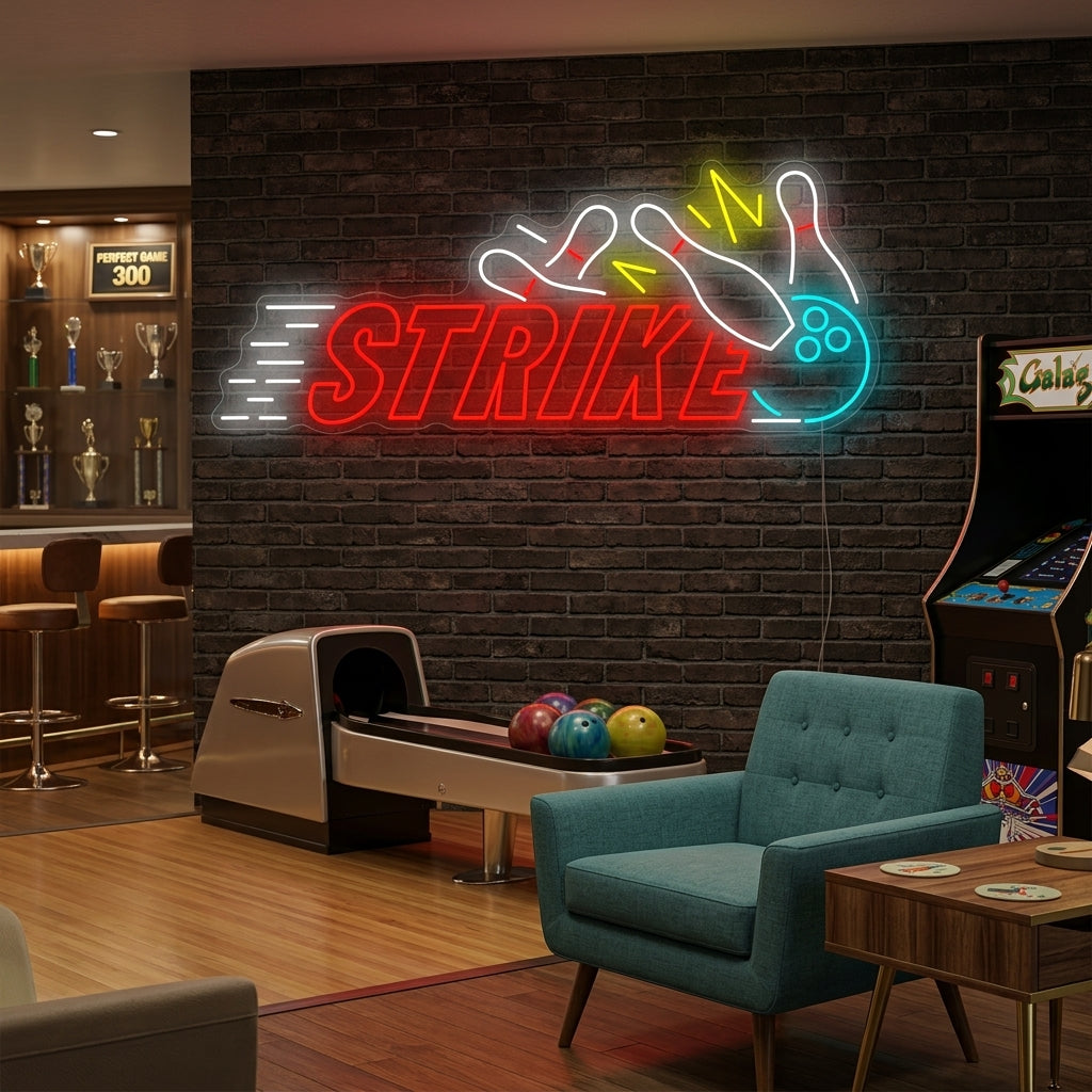 "Strike Bowling" Neonkyltti
